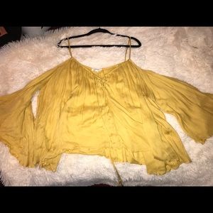 Yellow long sleeve blouse